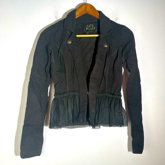 MUDD Chic Black Peplum Jacket - Picture 1 of 6